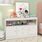 MDF Storage Cabinet 42 Inch Natural White Top Shelf Drawers Enclosed Cabinets